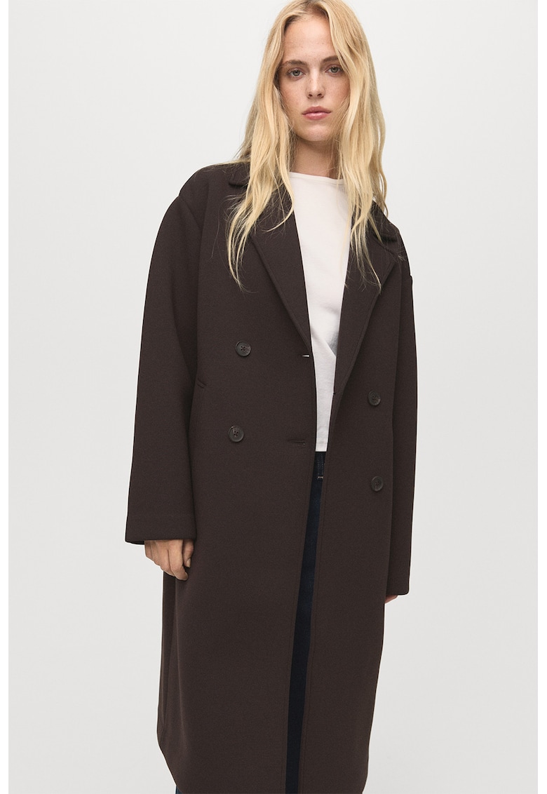 Palton lung cu aspect 2-in-1