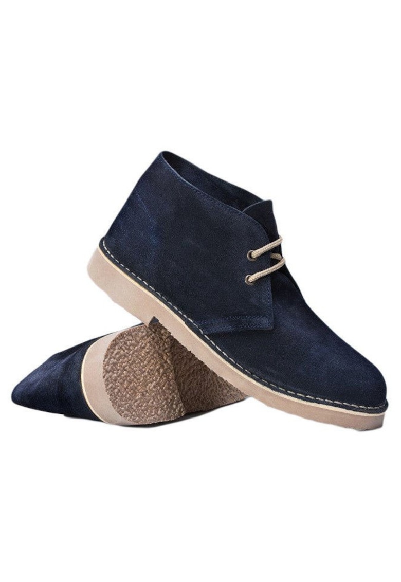 Solier Ghete barbati Chukka piele intoarsa bleumarin