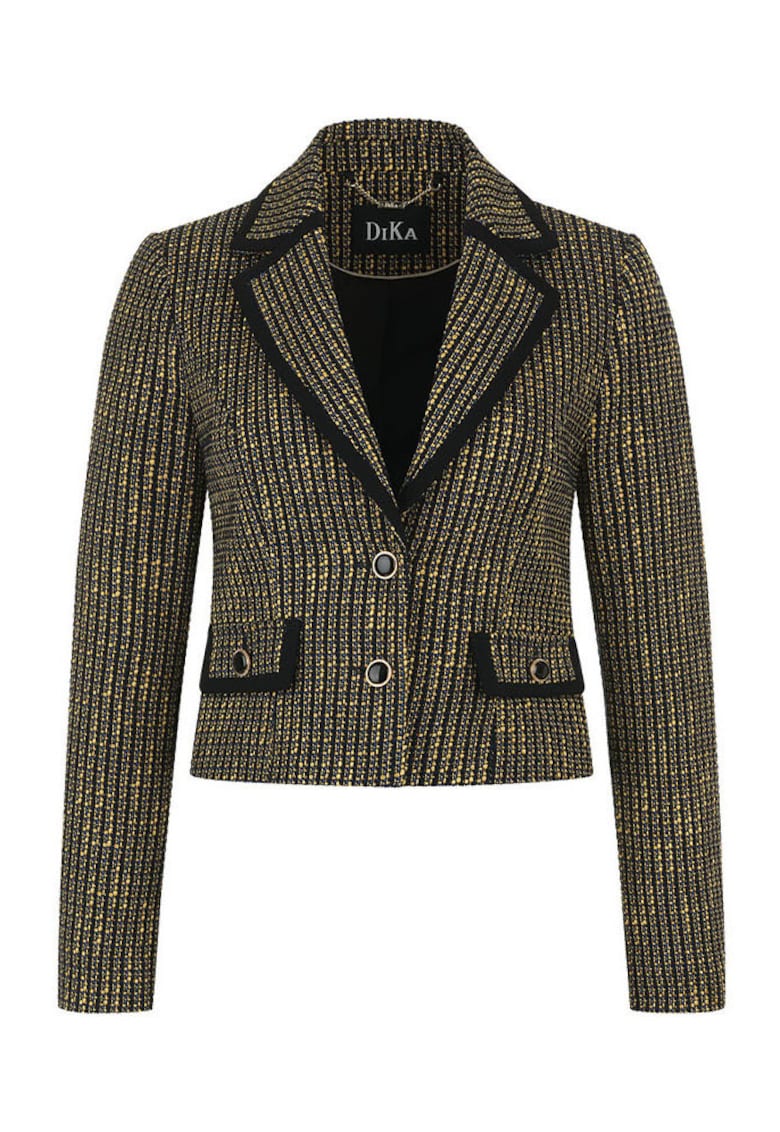 Sacou din tweed cu insertii din lurex