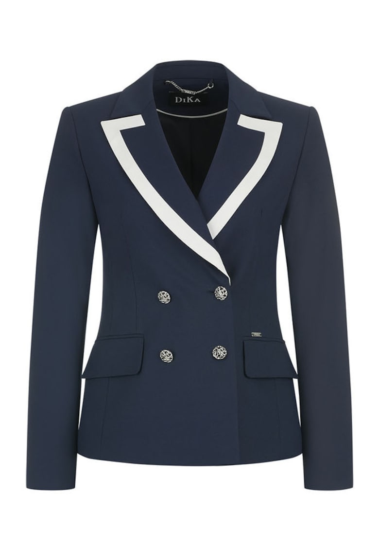 Sacou cu revere contrastante