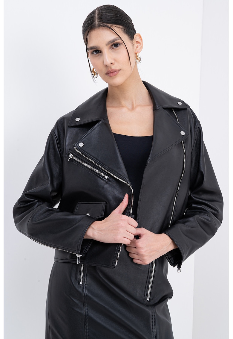 Jacheta biker din piele Laridas