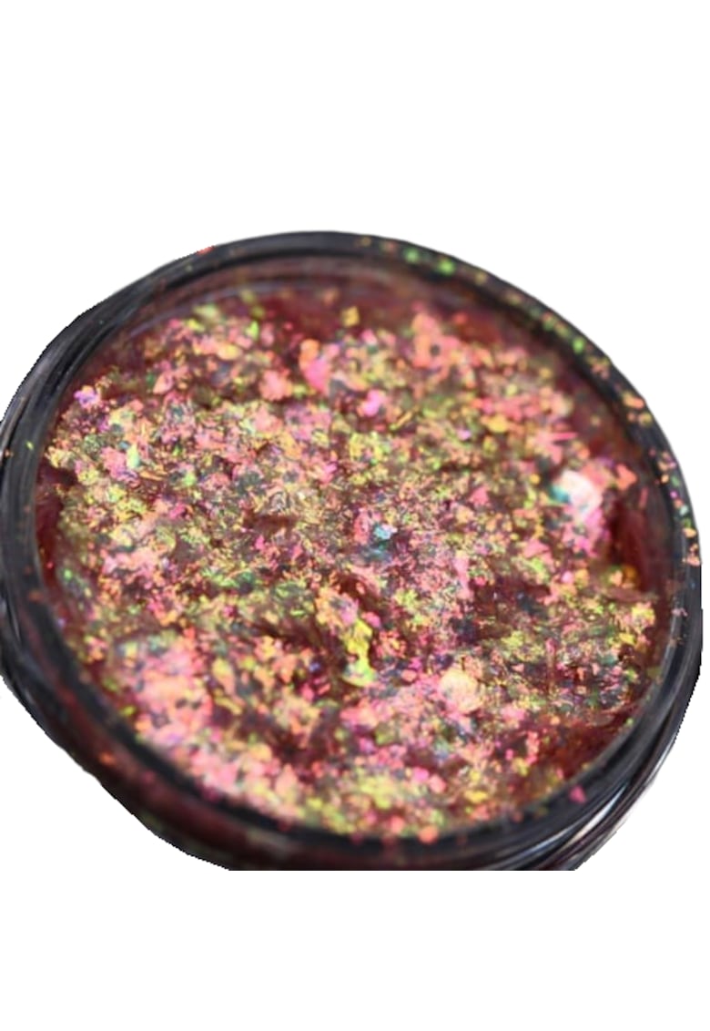 Pigment fulgi pastel PK114 piersiciu-auriu-lime-roz - pentru machiaj - 1g