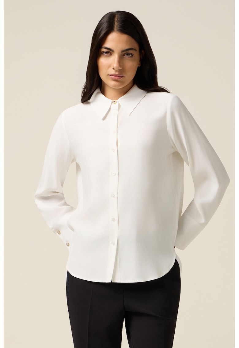 Camasa vaporoasa cu model uni