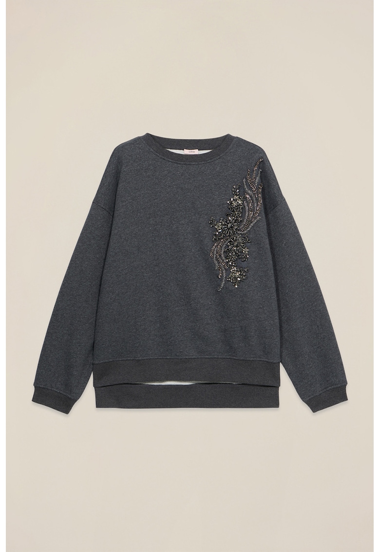 Bluza de trening cu aplicatii cu strasuri