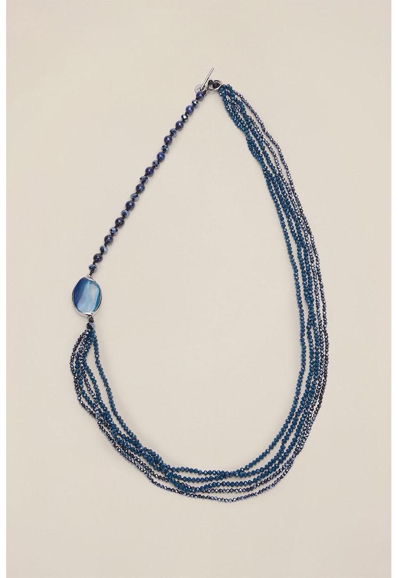 Colier cu margele si siraguri multiple