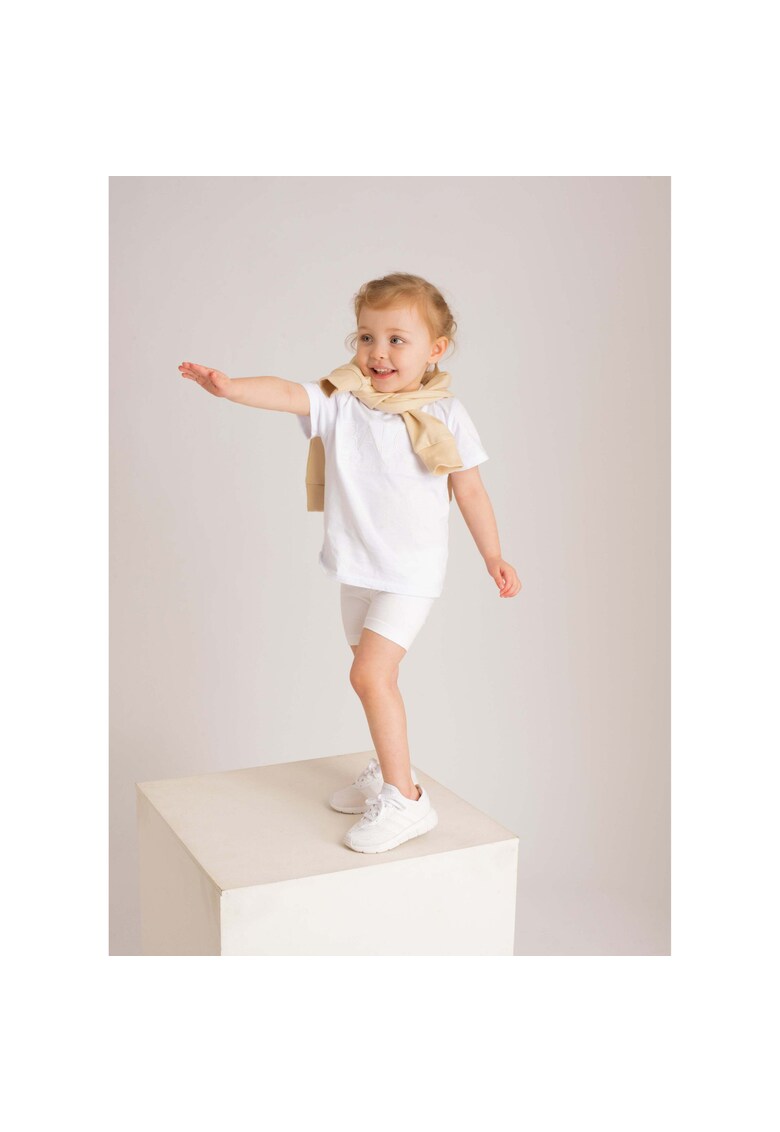 Tricou uni de bumbac - Alb