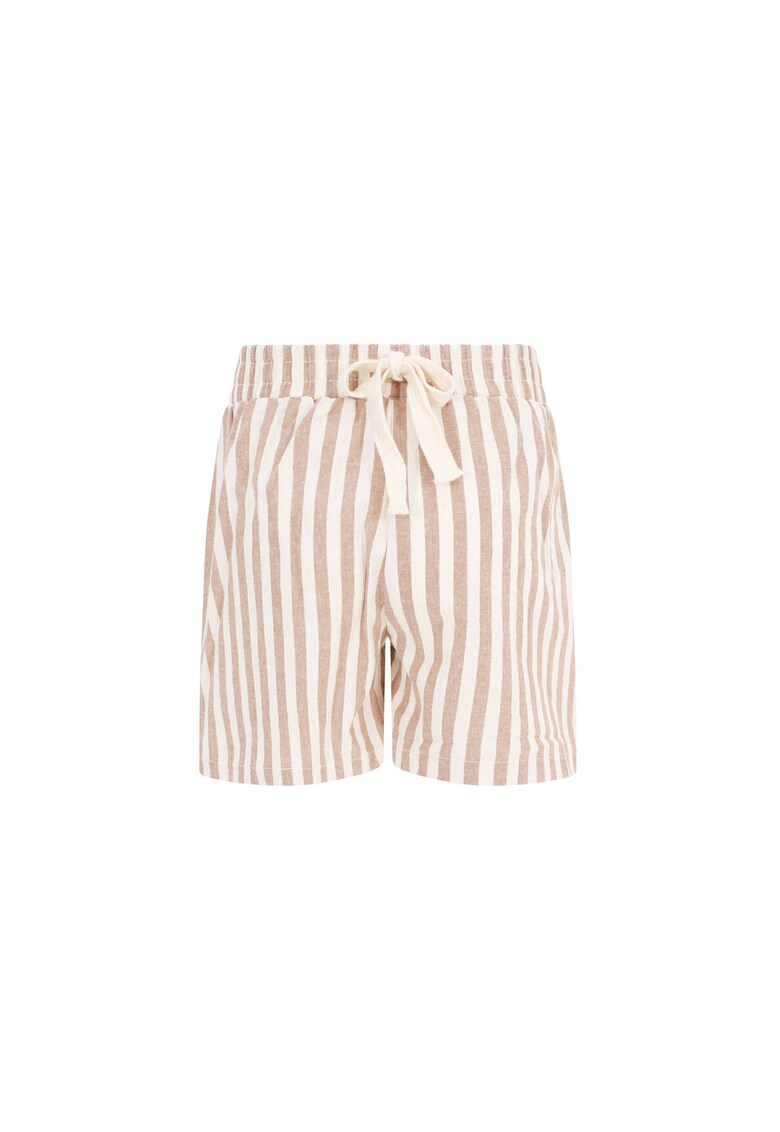 Pantaloni scurti cu snur - Alb/Bej