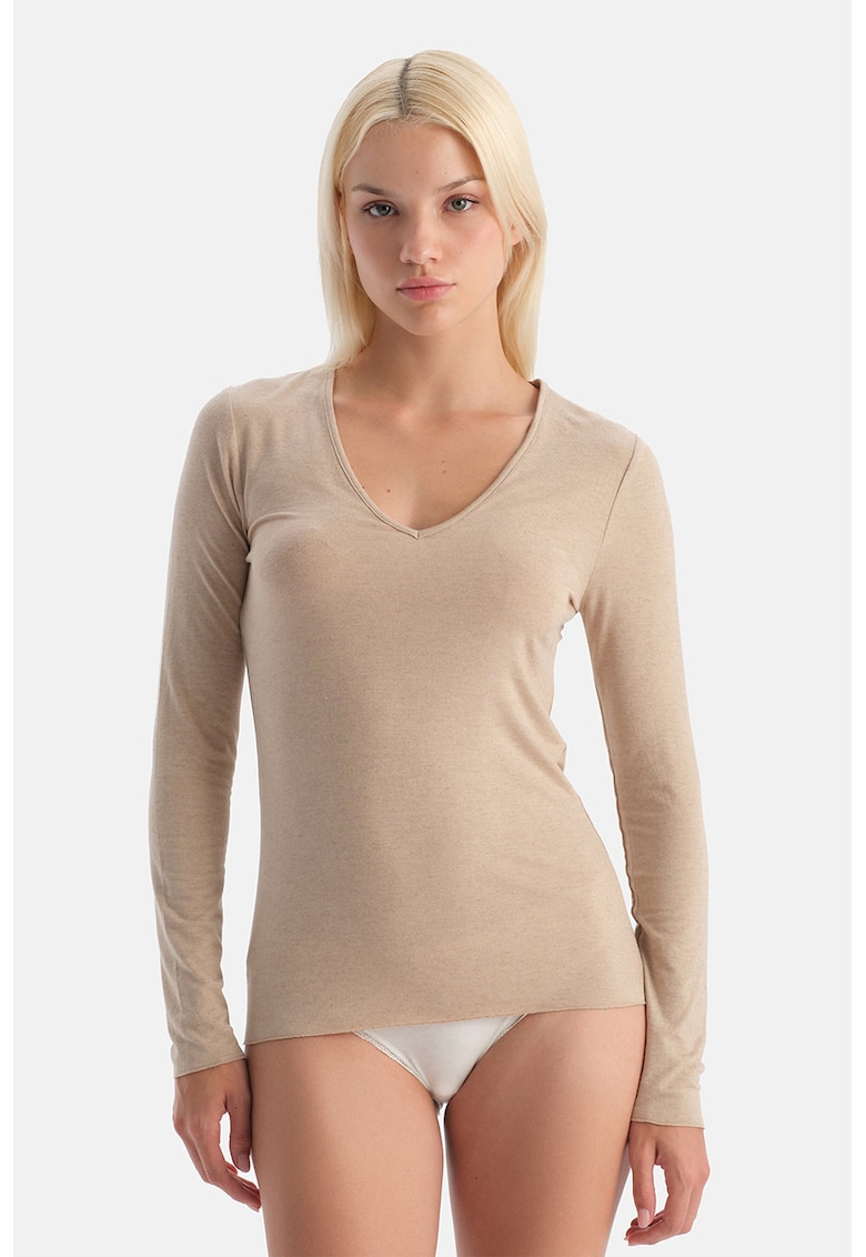 Bluza slim fit de casa din amestec de modal