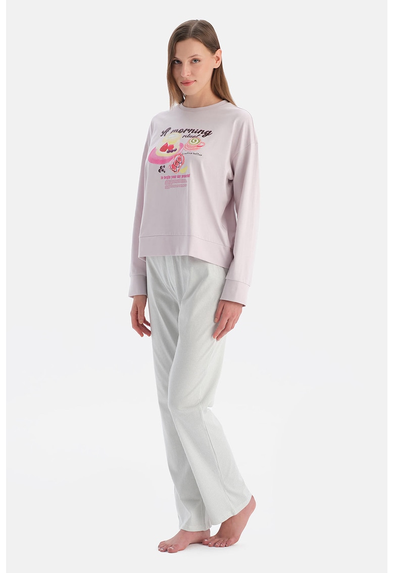 Pijama regular fit cu imprimeu grafic Pijama regular fit cu imprimeu grafic