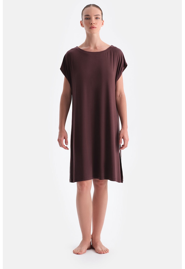 Rochie lejera uni cu maneci scurte