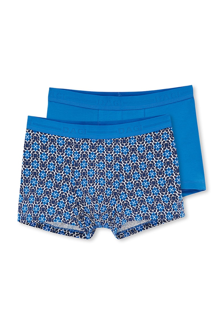 Set de boxeri cu model si banda in talie cu logo - 2 perechi