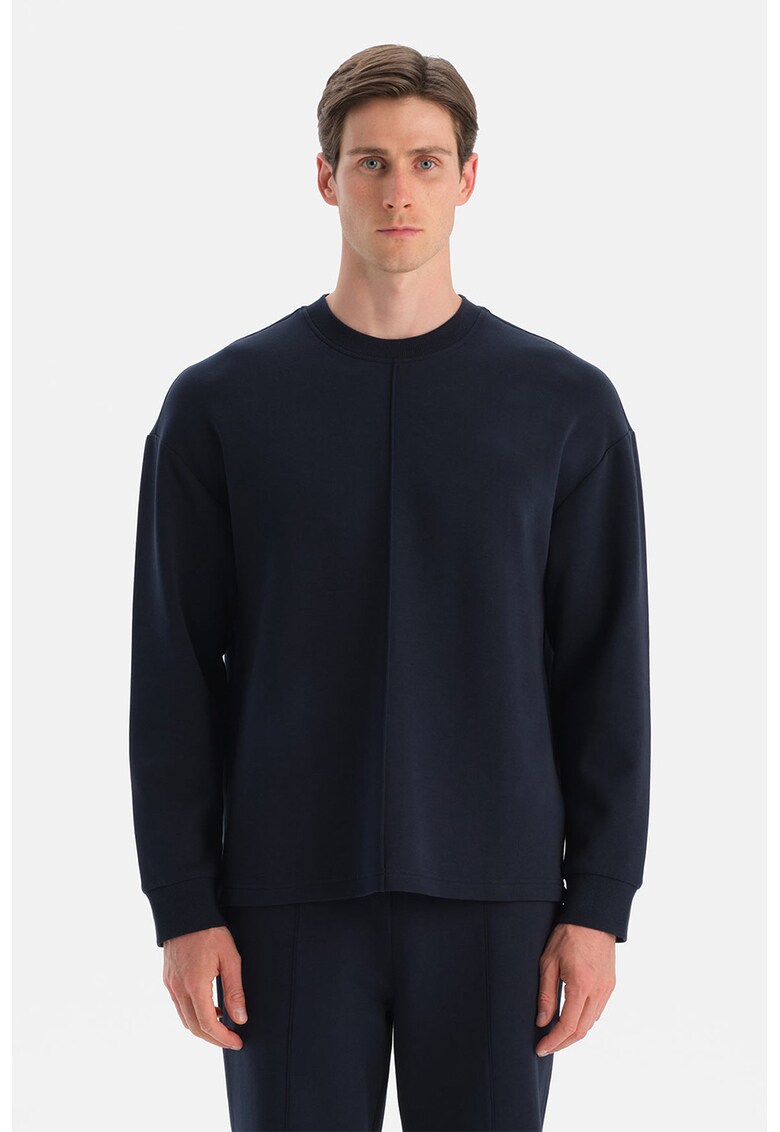 Bluza de trening cu decolteu la baza gatului - Albastru ultramarin