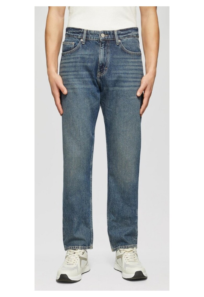 Blugi barbati Pete - cu talie medie - Regular fit - Straight leg - Albastru