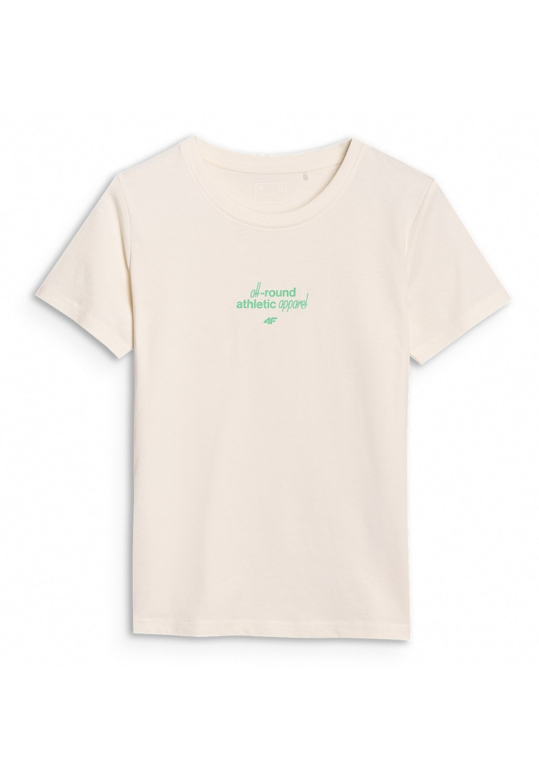 Tricou femei bumbac ecru - Alb ecru