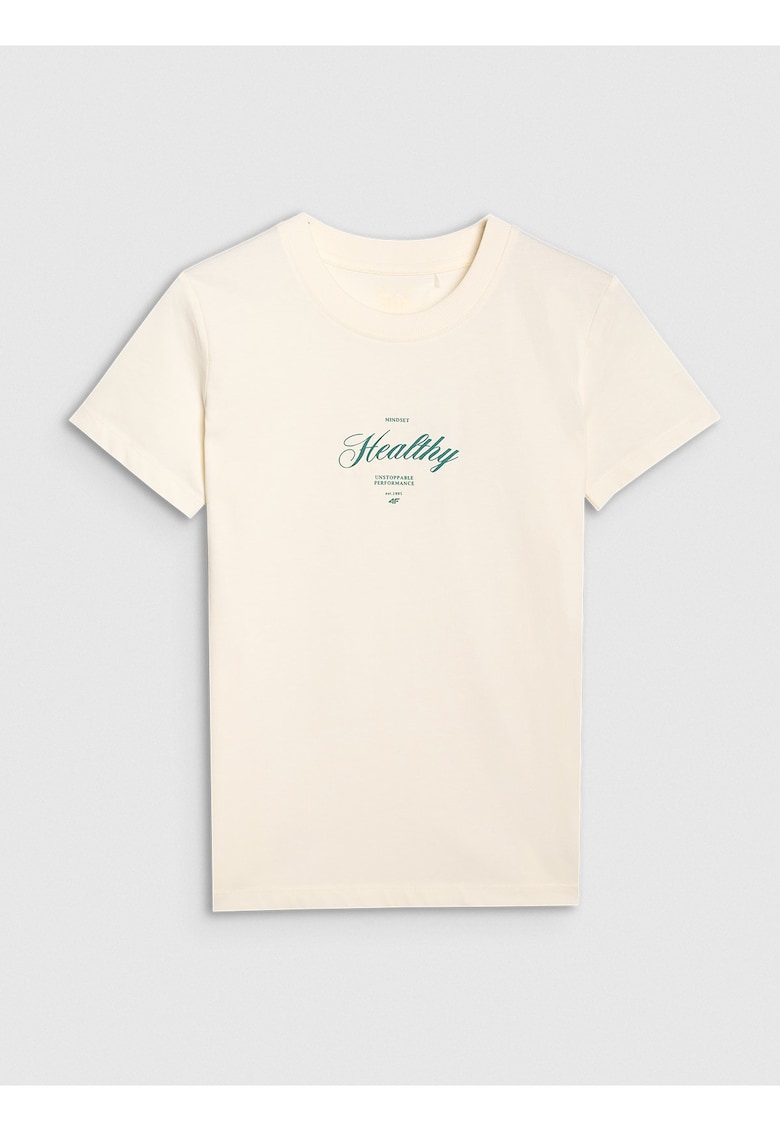 Tricou Ecru - Bumbac - Ecru
