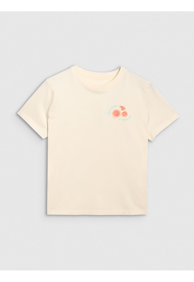 Tricou Hawaiian Oversize Bumbac 100% - Crem