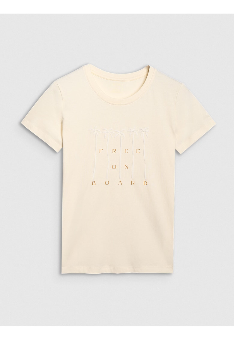Tricou Crem - Bumbac - Crem
