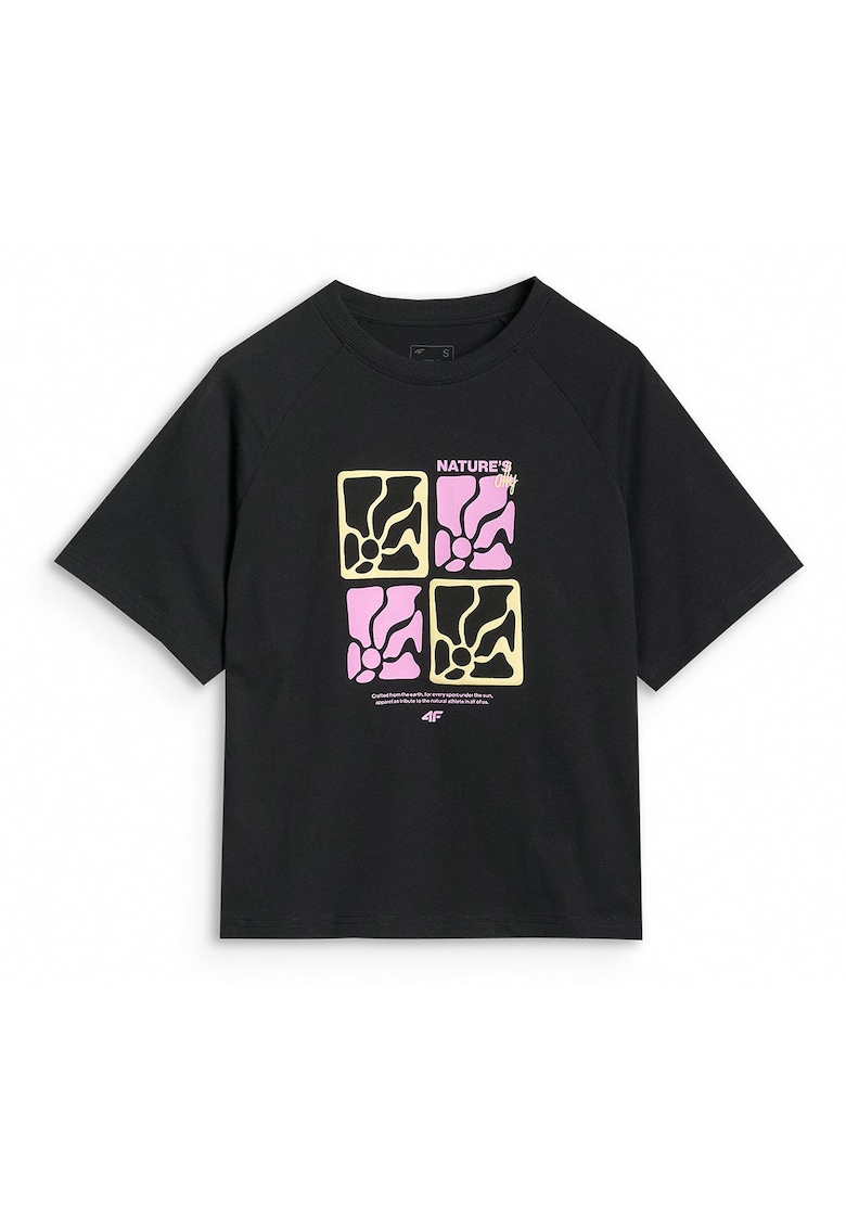 Tricou dama oversized - bumbac negru - Negru