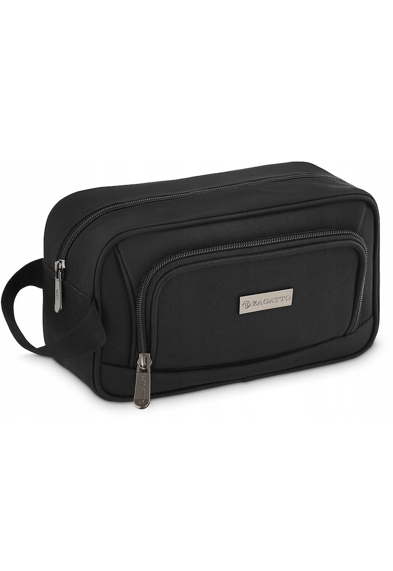 Geantă cosmetică bărbați -  Voyager - neagră - 25x15x9cm