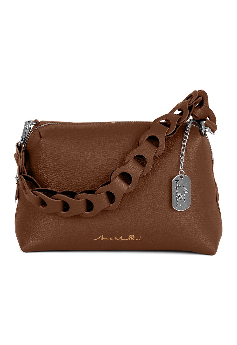 Geanta din piele cu bareta de umar detasabila