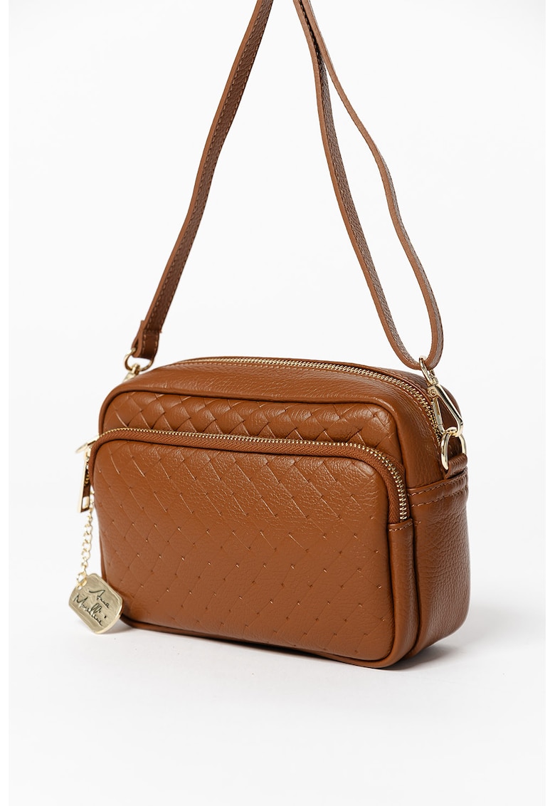 Geanta crossbody de piele Tabita - Maro scortisoara