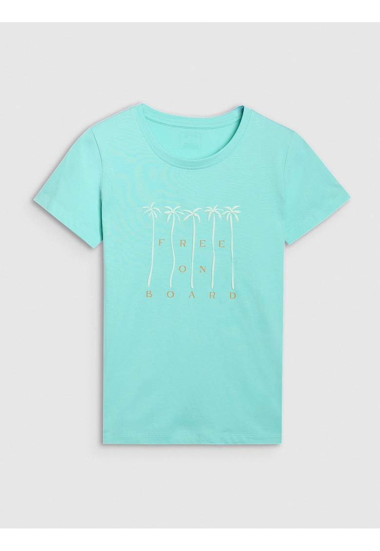 Tricou Albastru Turcoaz - Bumbac - Albastru turcoaz