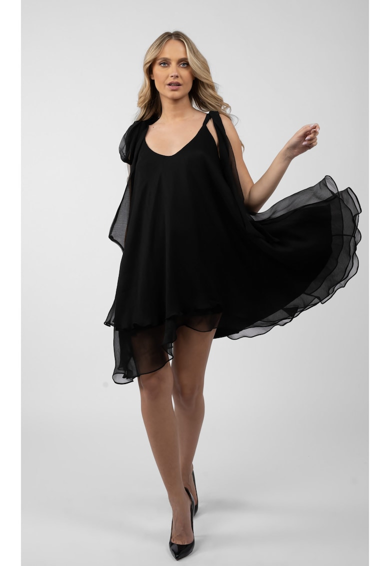 Rochie mini cu esarfe Rochie mini cu esarfe
