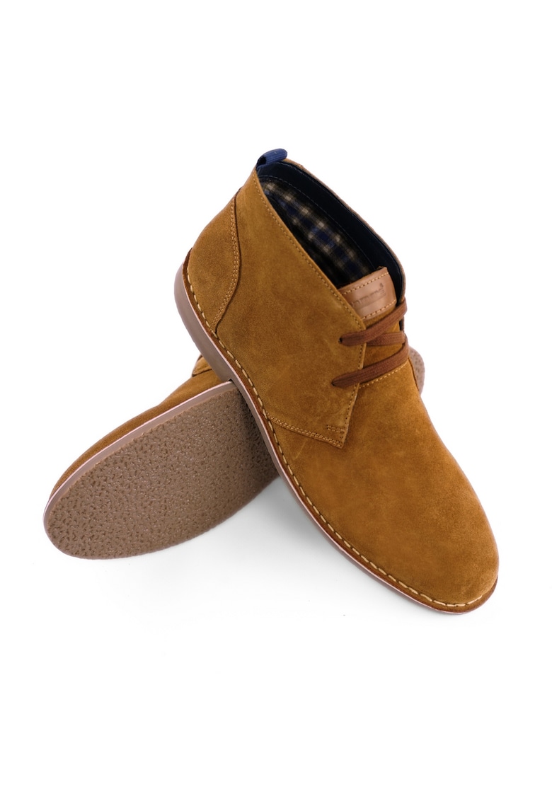 Solier Ghete barbati Chukka piele naturala intoarsa camel - Maro deschis