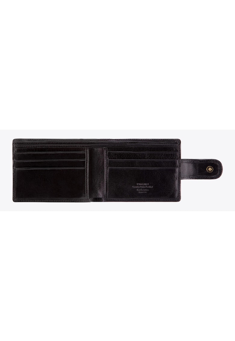 Portofel barbati 2 compartimente - 6 locuri pentru carduri - 8 -5x11cm - Negru