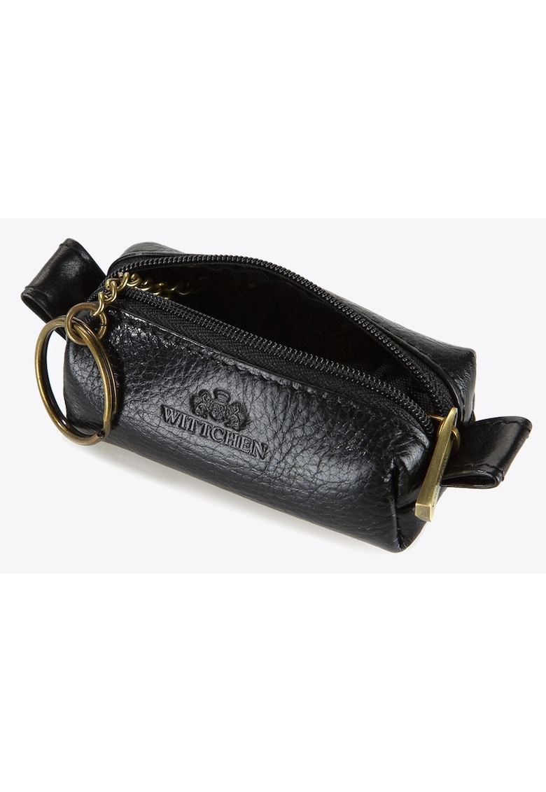 Wittchen Etui pentru chei din piele naturala negru - 4 -5x9cm