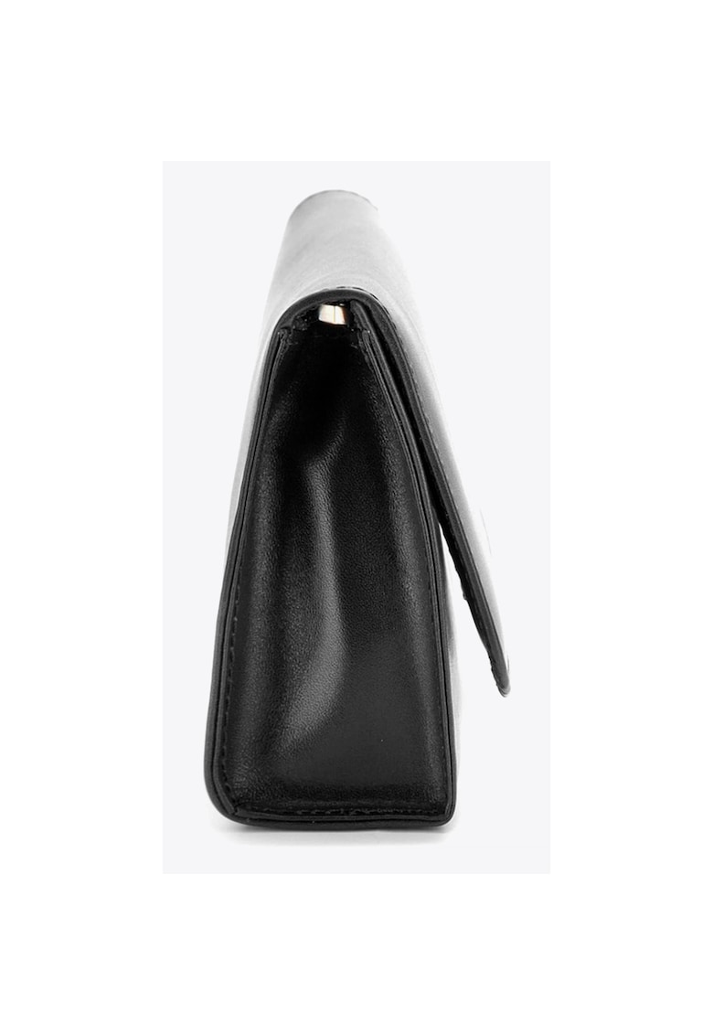 Pouch cosmetica piele naturala - neagra - 11x16x5cm - cu oglinda