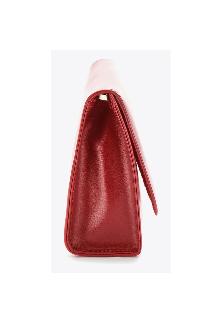 Pouch cosmetica colectia Italy - piele naturala rosie - cu oglinda - 11x16x5cm