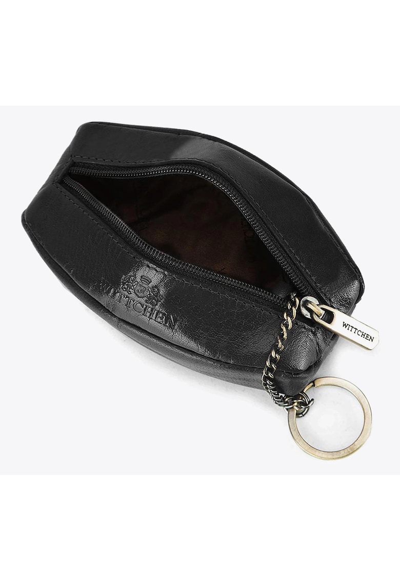 Wittchen Husa pentru chei piele naturala - 2 buzunare - negru - 13x6x3cm