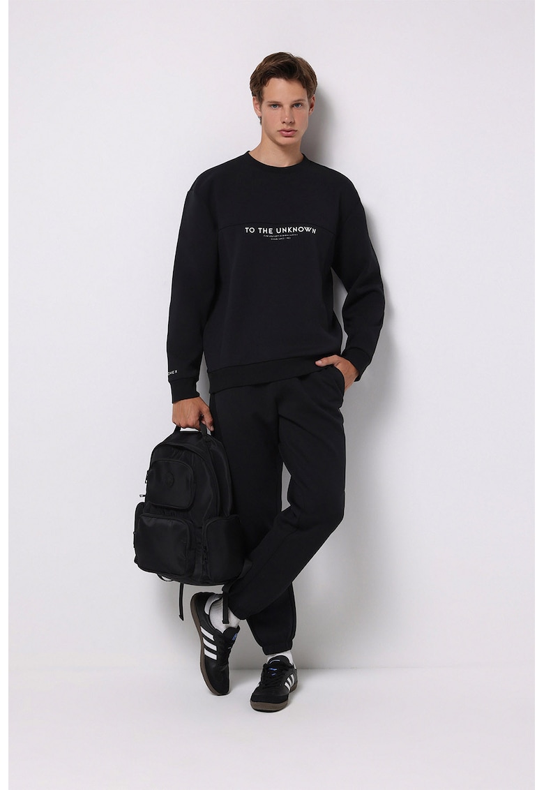 Bluza de trening lejera cu imprimeu text