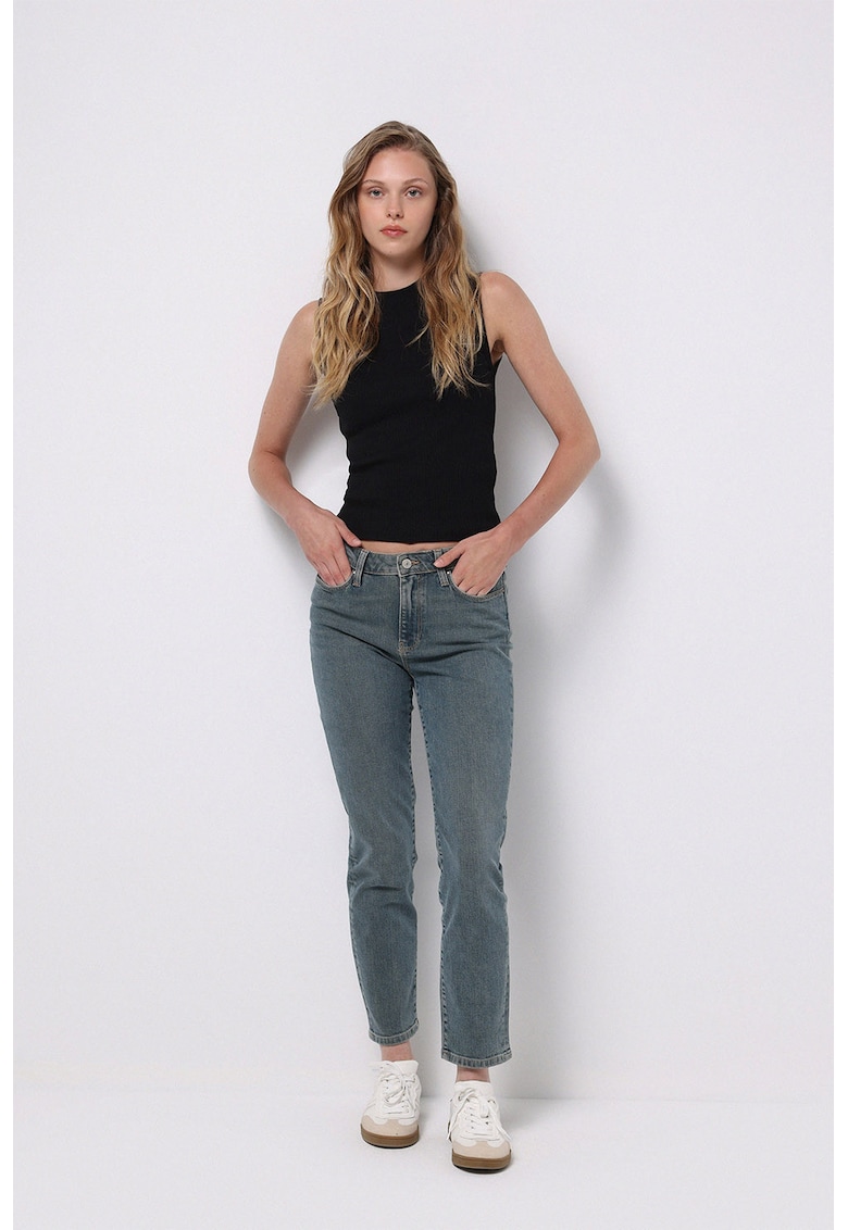 Blugi slim fit - Albastru melange