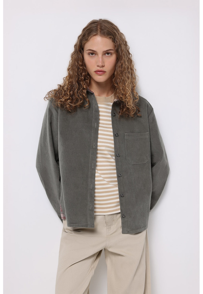 Camasa din amestec de bumbac cu nasturi