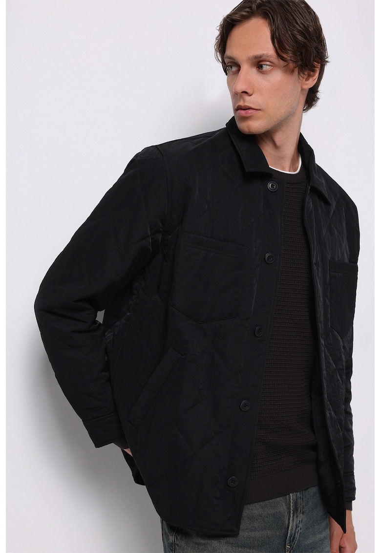 Jacheta-camasa cu model uni si 2 buzunare