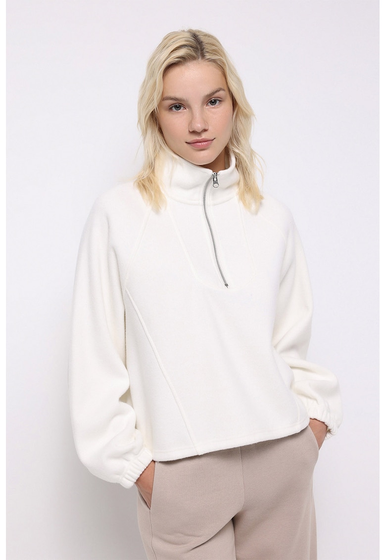 Bluza de trening lejera cu model uni