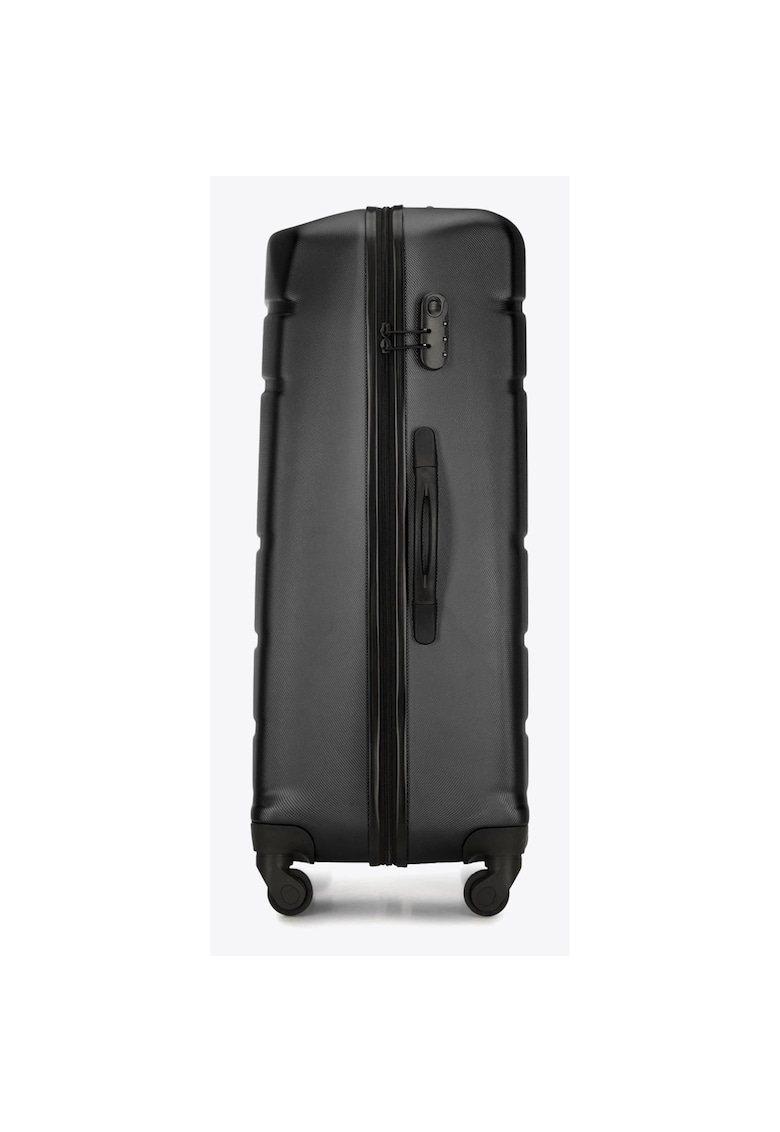 Troler mare - ABS - negru - 4 roti - cu maner telescopic