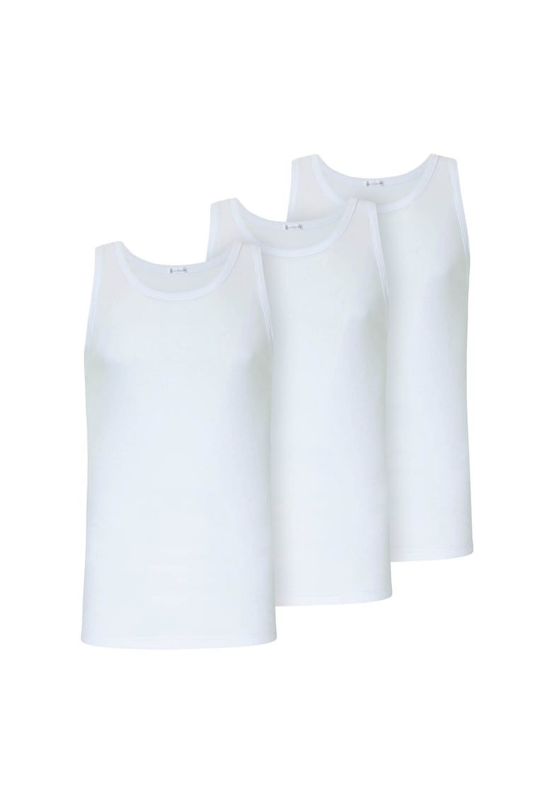 Set de top-uri cu decolteu rotund - 3 piese