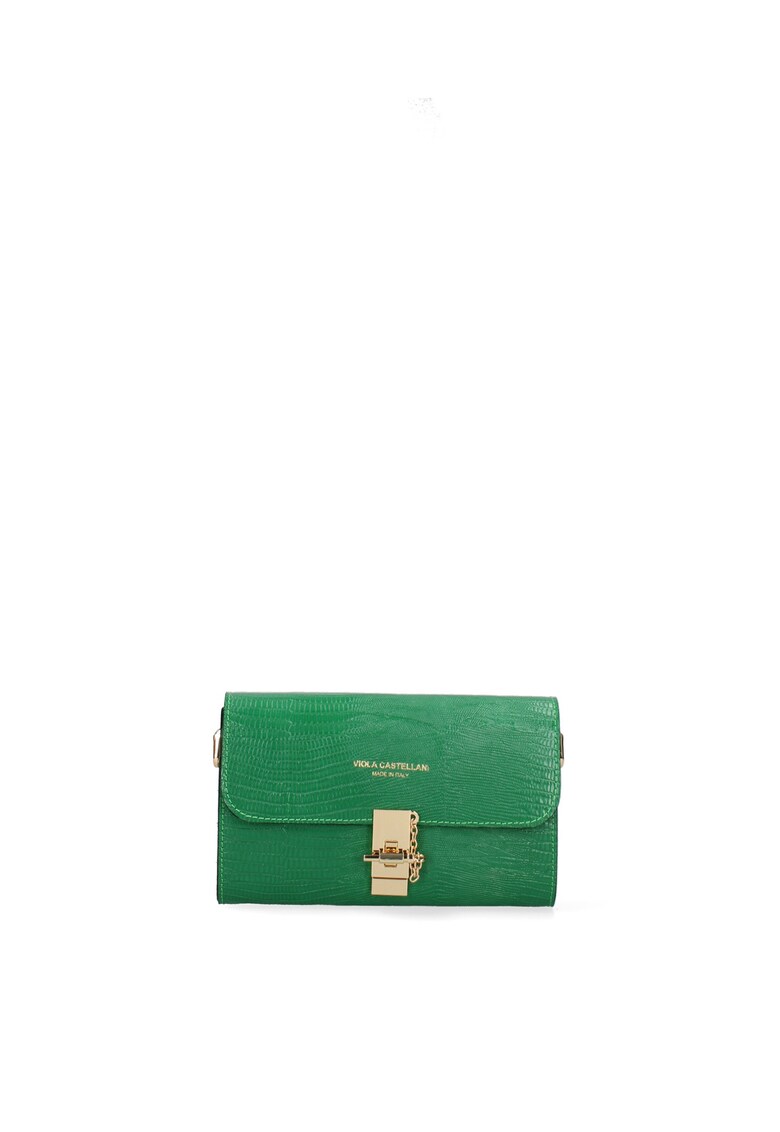 Geanta crossbody cu bareta din lant - Verde deschis