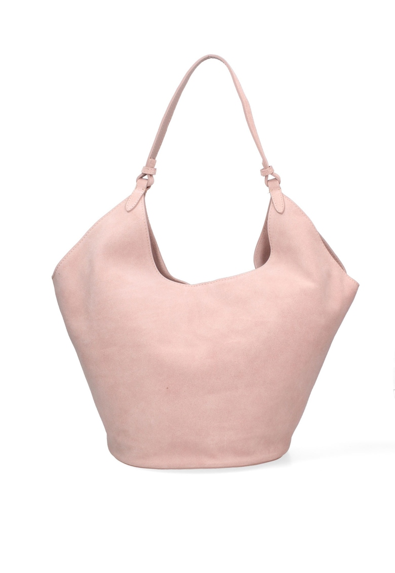 Geanta de piele intoarsa cu bareta de umar Lisabona