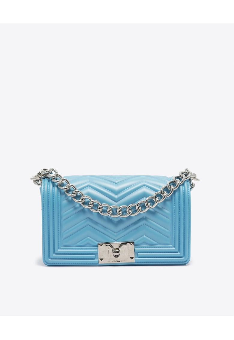 Geanta crossbody Erisia Elite - Albastru azur/Argintiu