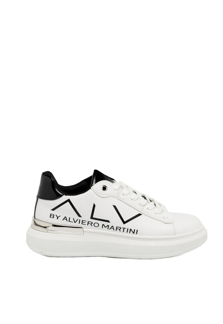 Pantofi sport wedge din piele ecologica cu logo Eolara