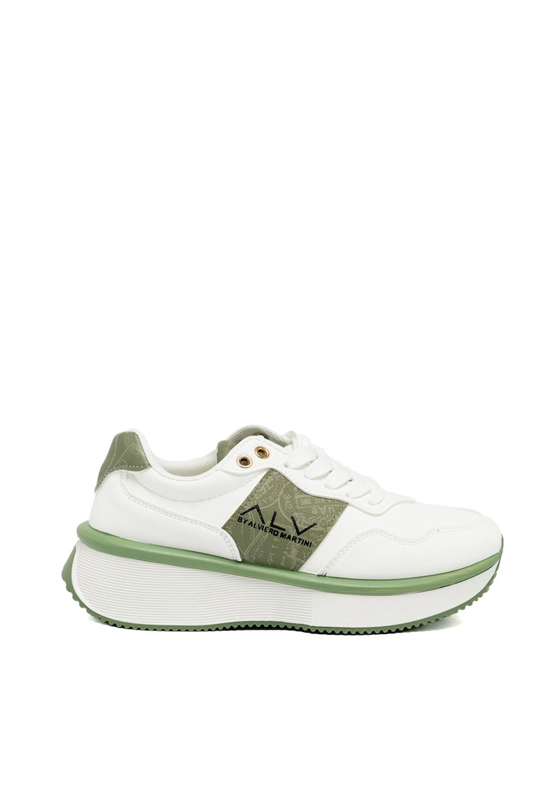 Pantofi sport wedge Elora - Verde