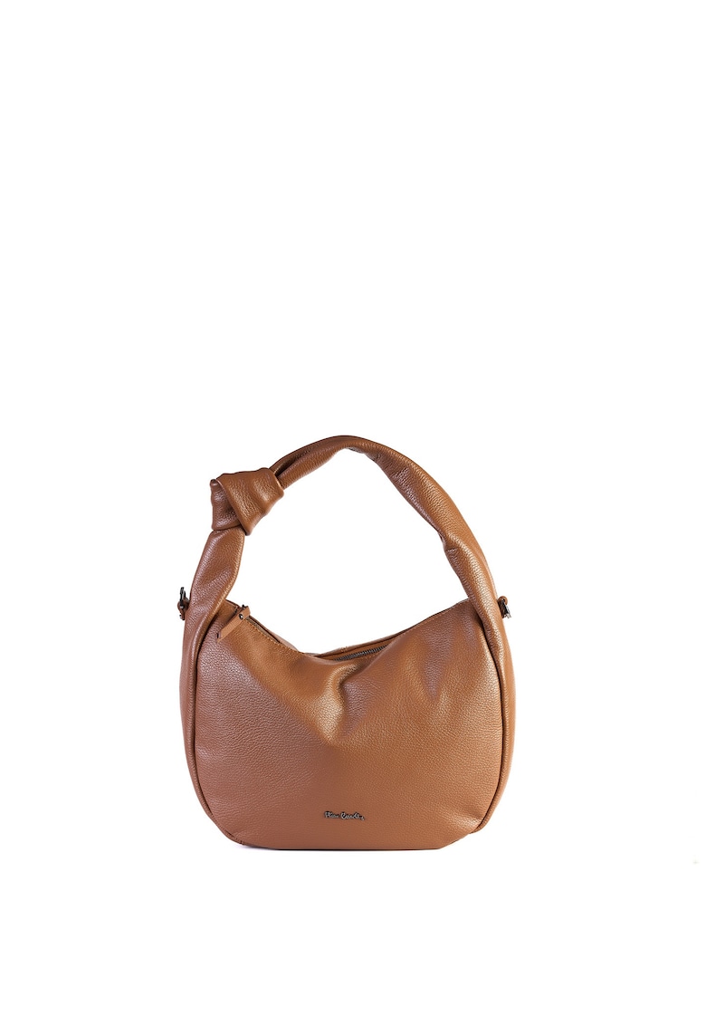 Geanta de piele cu bareta de umar Selene - Maro