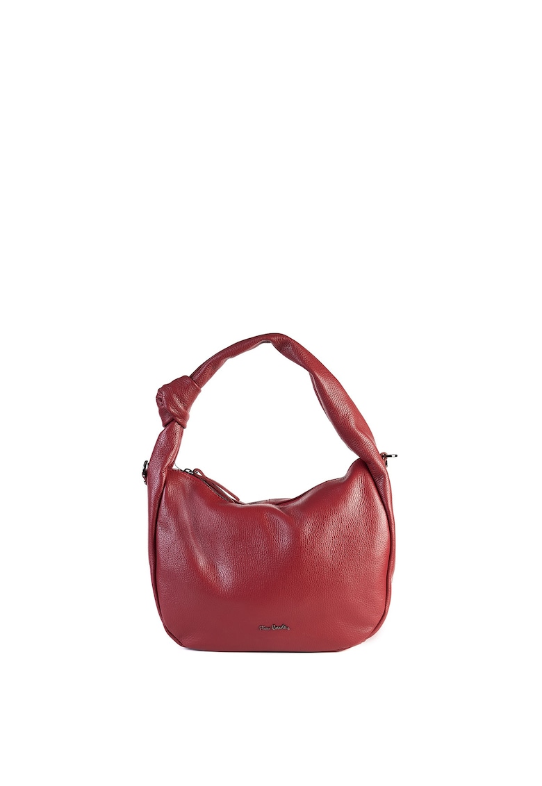 Geanta de piele cu bareta de umar Selene - Visiniu