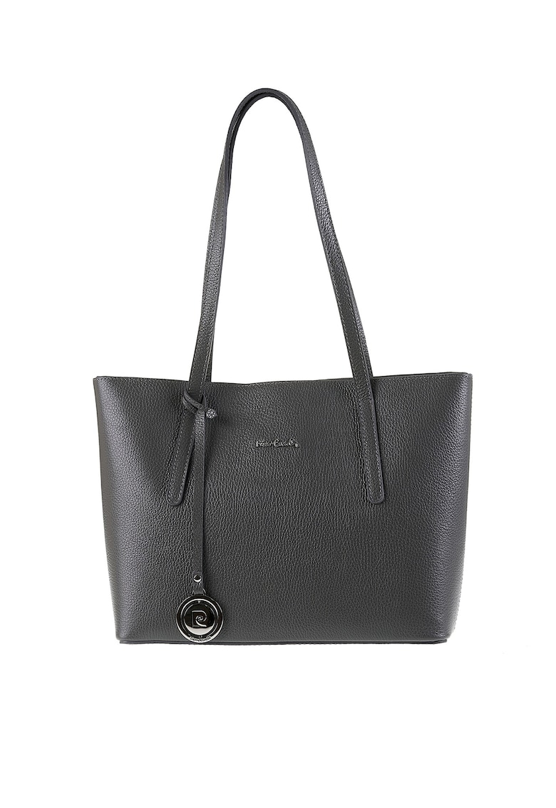 Geanta tote de piele Elowen Lux - Gri