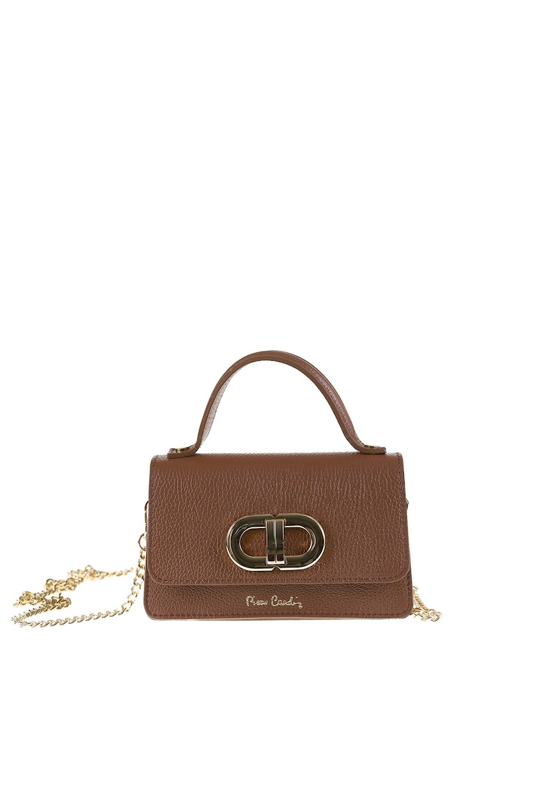 Geanta de piele cu maner Aurelia Nova - Maro