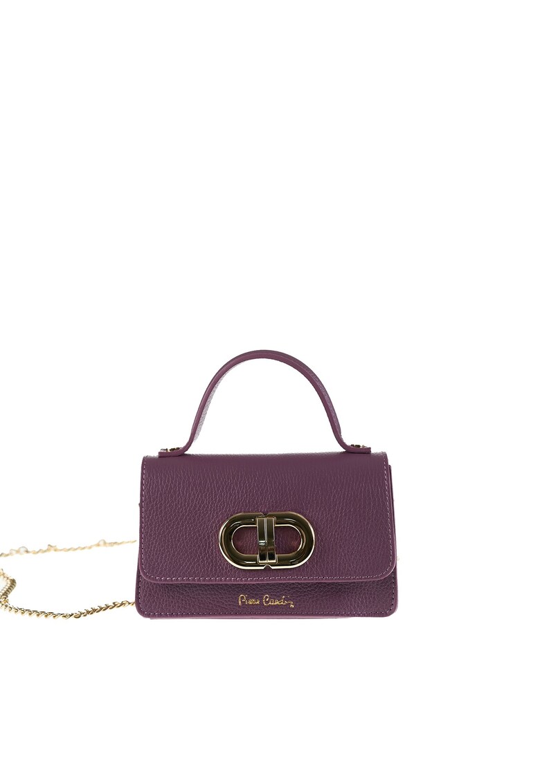 Geanta de piele cu maner Aurelia Nova - Violet pruna